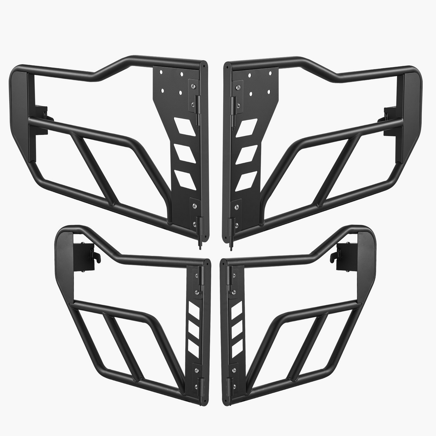 VEVOR Jeep Tube Doors, 4-Door, Adventure Style Jeep Tubular Door with Heavy-Duty Hinges & OE Latch, Jeep Doors with Rubber Pads & Toughened Steel Tube, Fit for 2007-2018 Jeep Wrangler JK