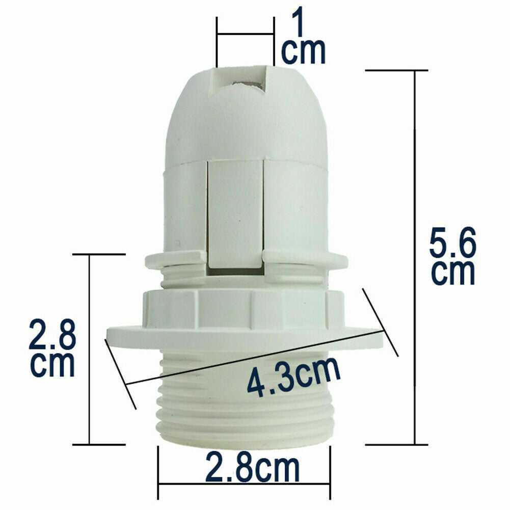 E14 Screw Lampshade Light holder Collar Ring Adaptor Bulb Holder White~1831