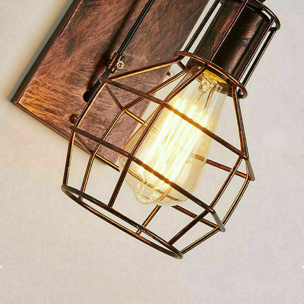 Brushed Copper Vintage Wheel Wall Light Retro Water Pipe Copper Wall Lights~1913