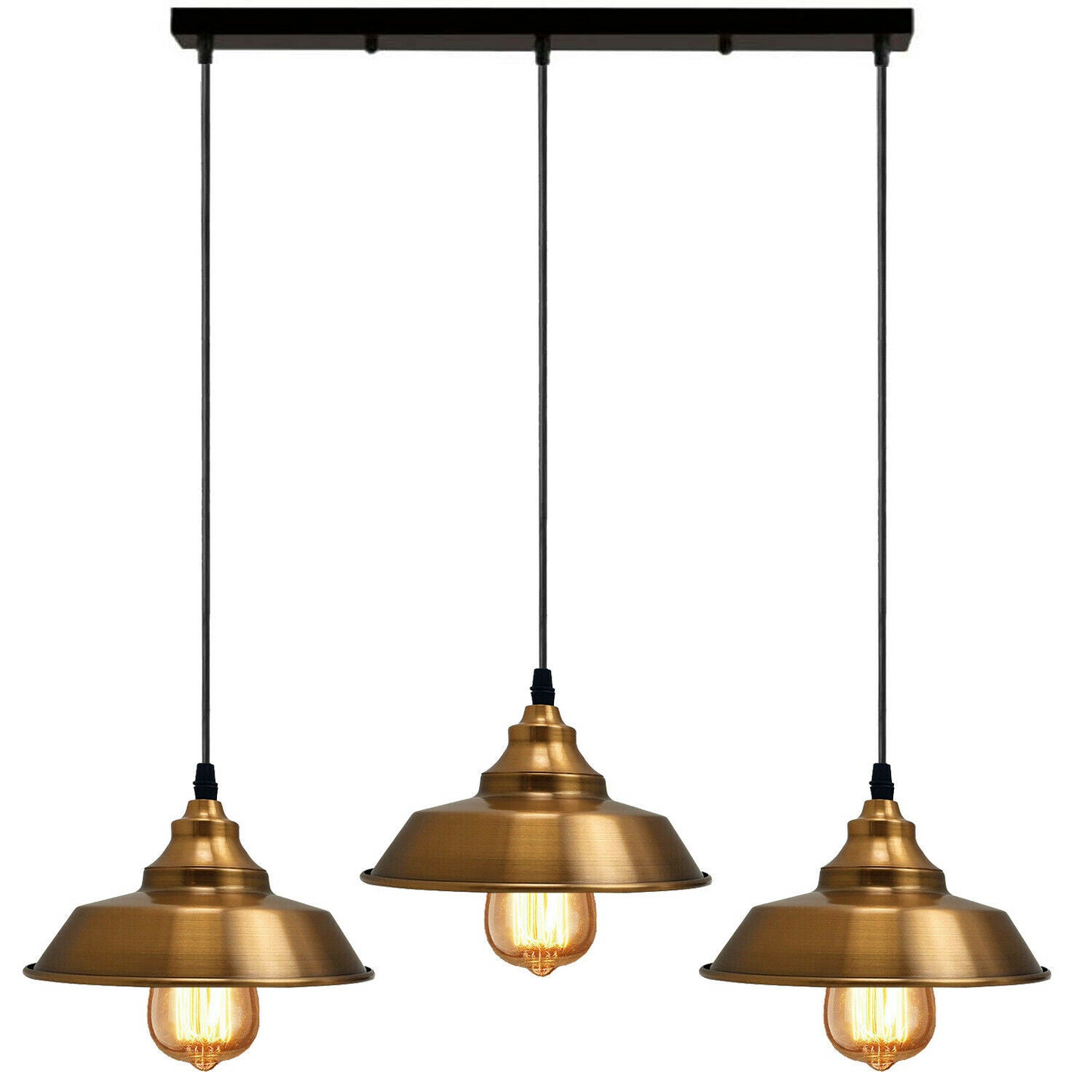 Yellow Brass Multi outlet Pendant Lampshade~1984