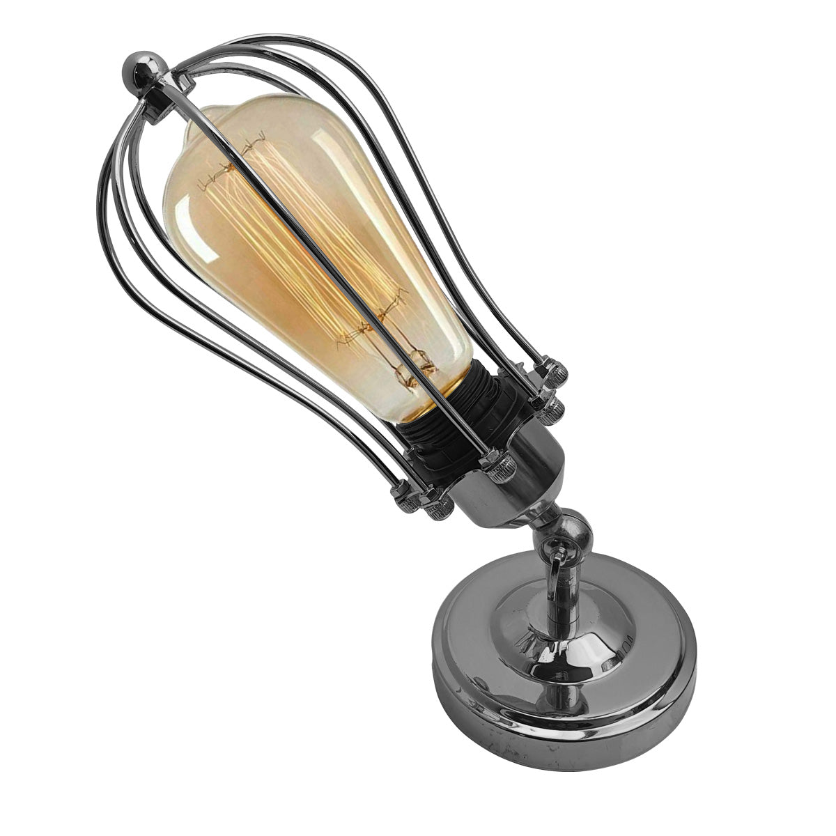 Modern Industrial Chrome Flex Arm Retro Light Cage Ceiling Fixtures E27~1594