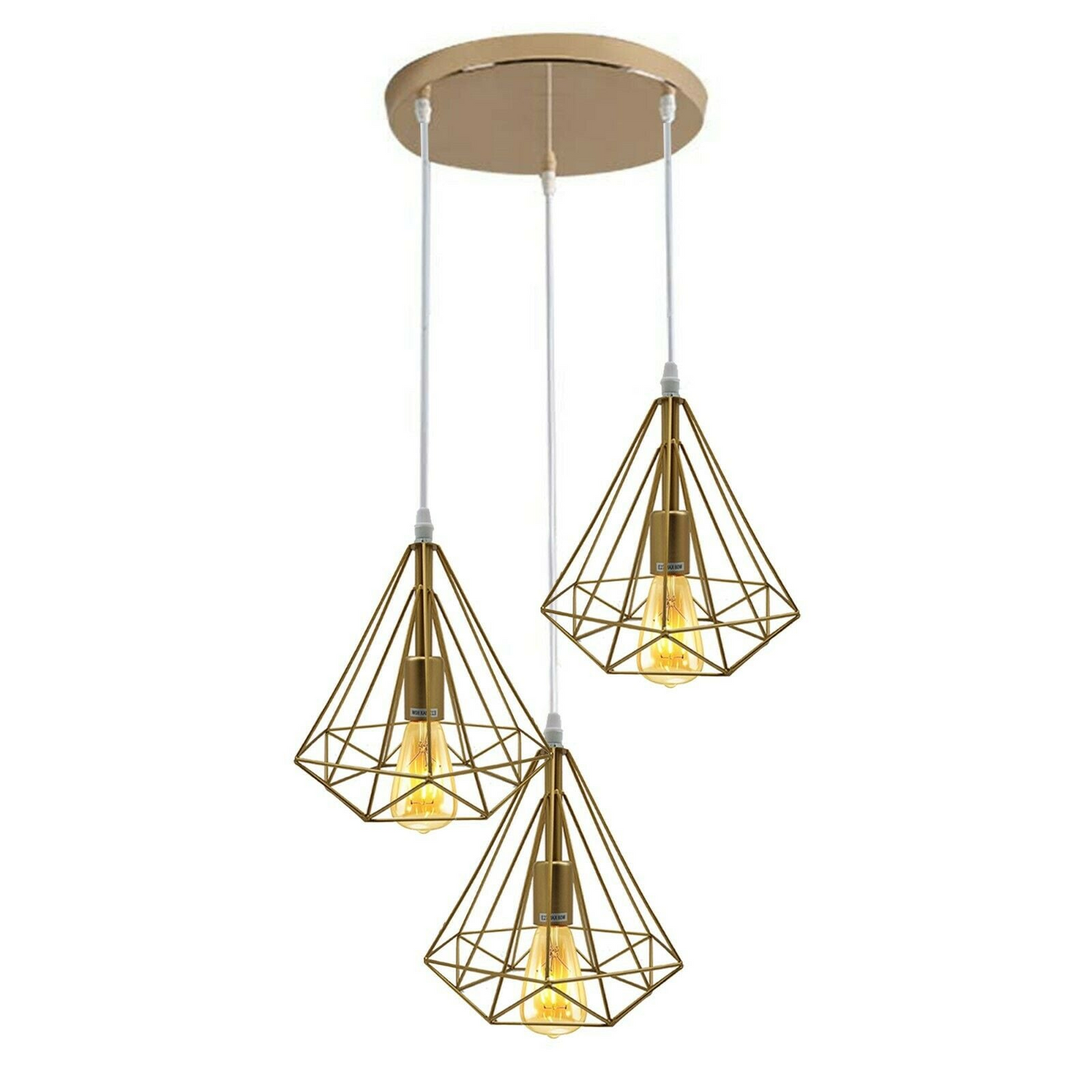 Modern Vintage Industrial Retro Loft 3 Head Ceiling Pendant Lamp Shade~2342