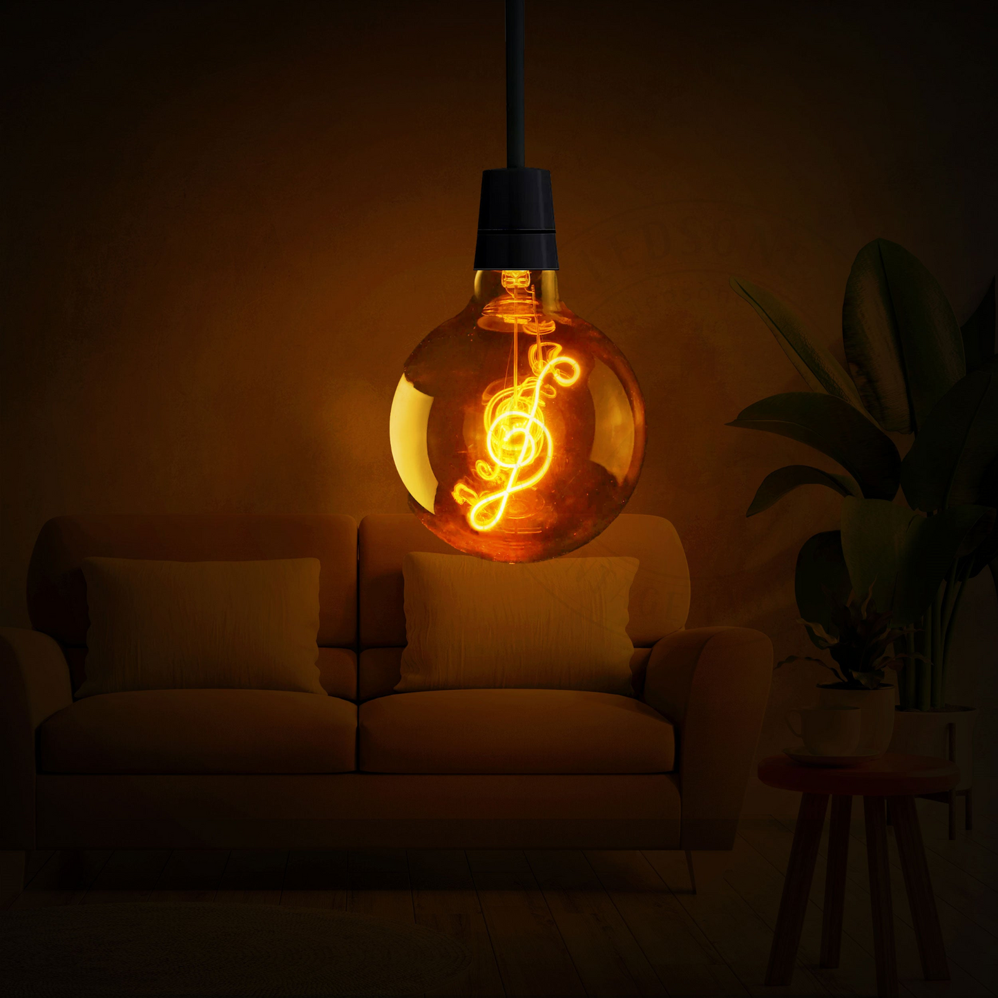 Vintage LED E27 Bulb G125 4W Music Music Filament Screw Bulb Warm White~1041