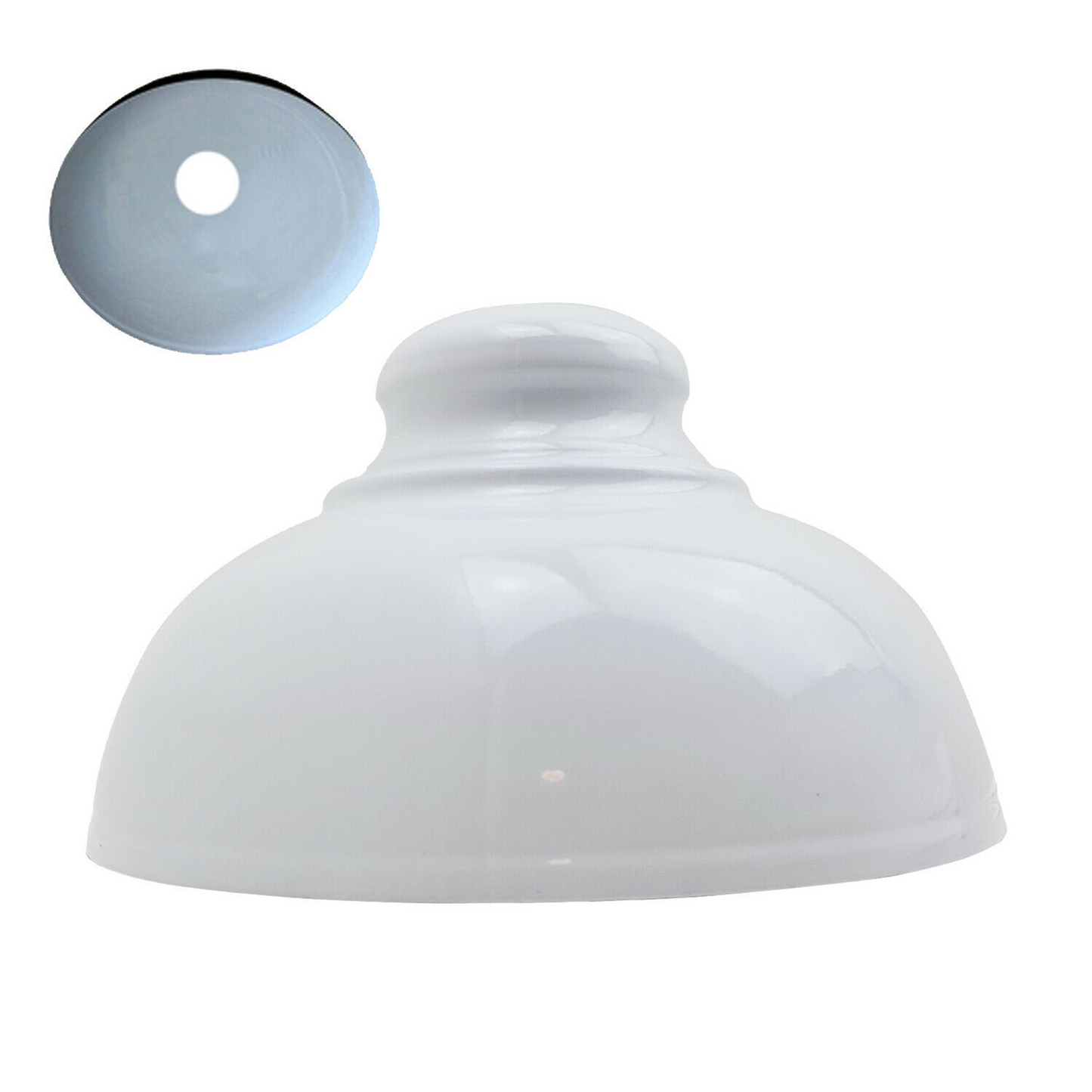 White Retro Style Coolie Tapered Metal Ceiling Pendant Lampshade ~2081
