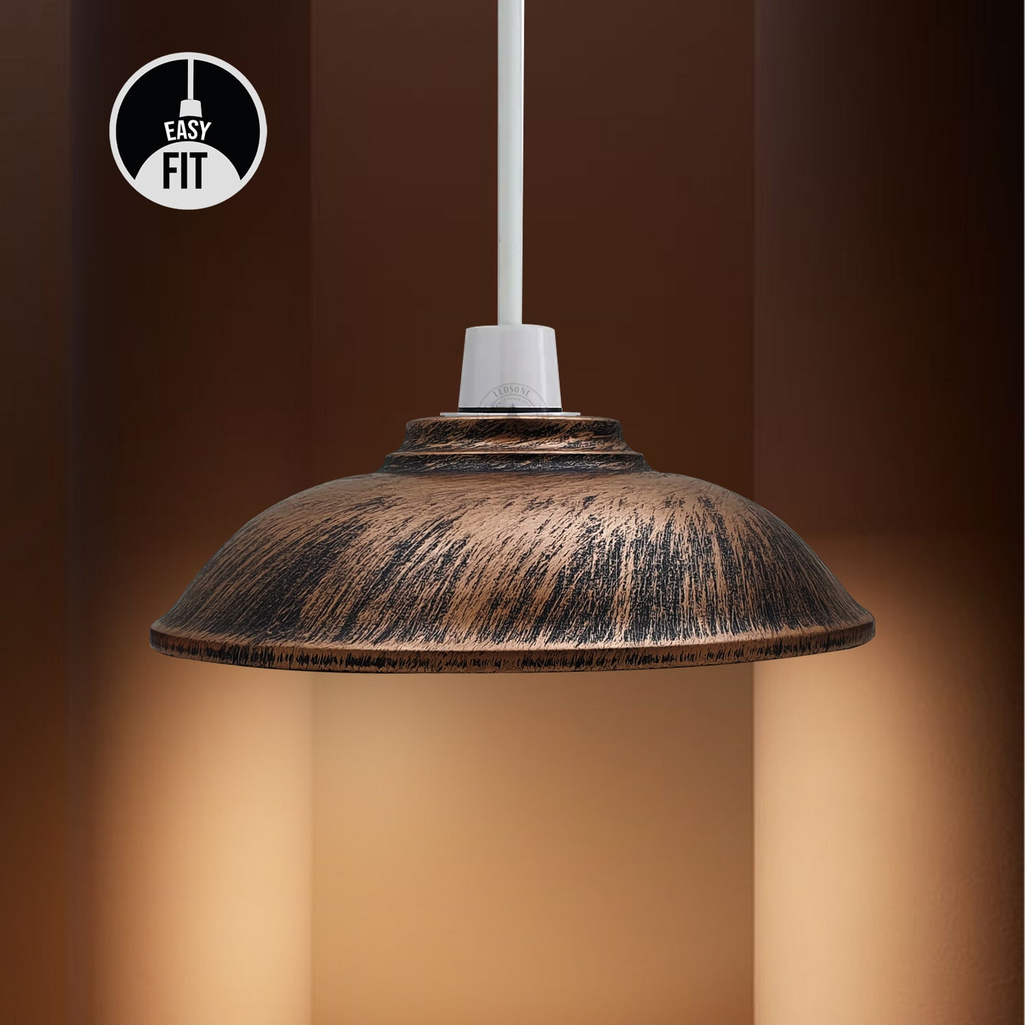 Pendant Light Shade Rustic Copper Easy to Fit ~1897