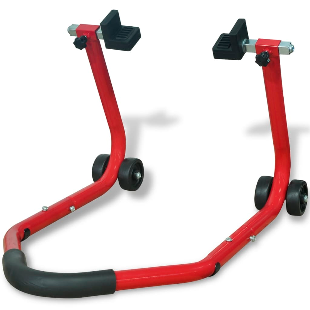 vidaXL Motorcycle Rear Paddock Stand Red