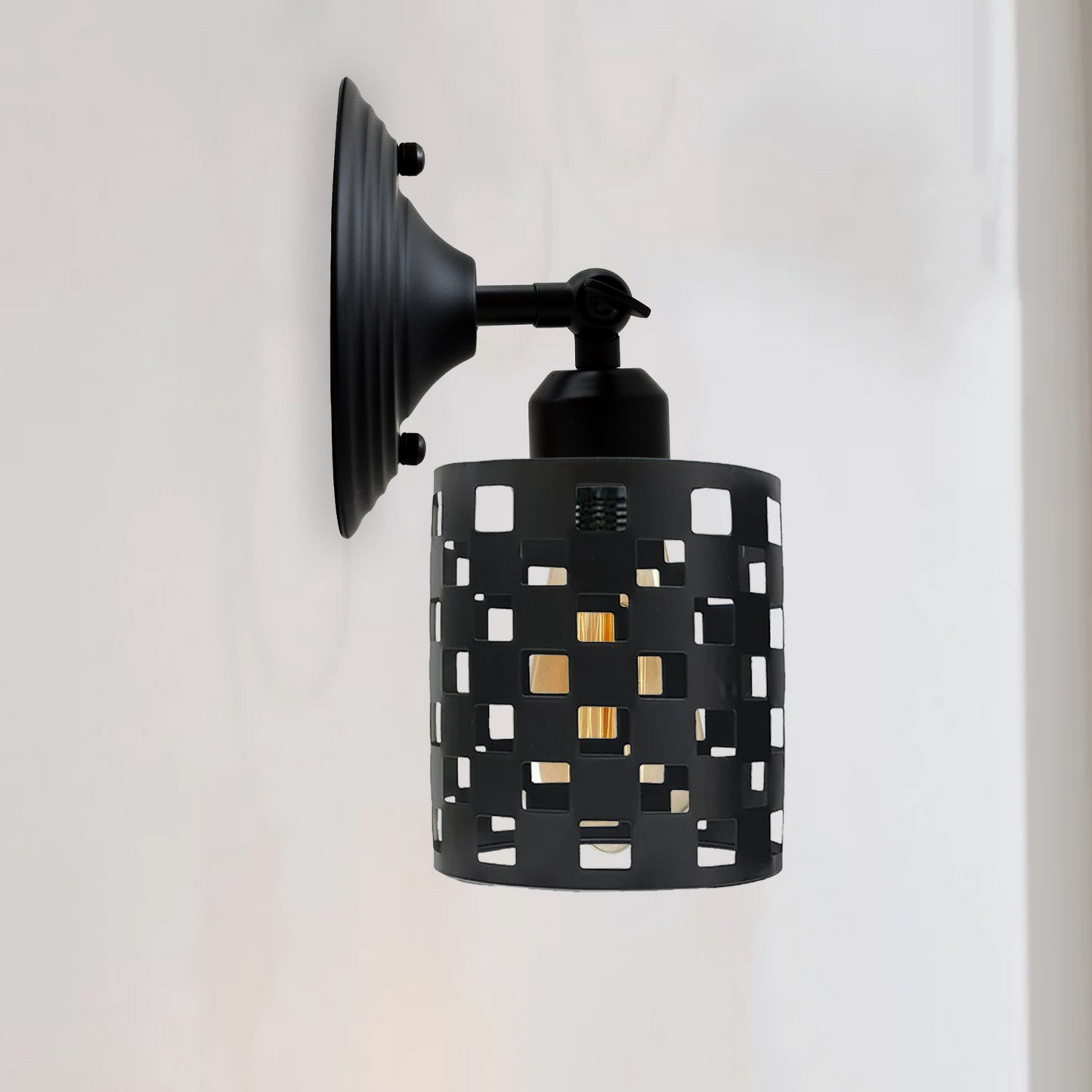 Industrial Black Cage Wall light~2568