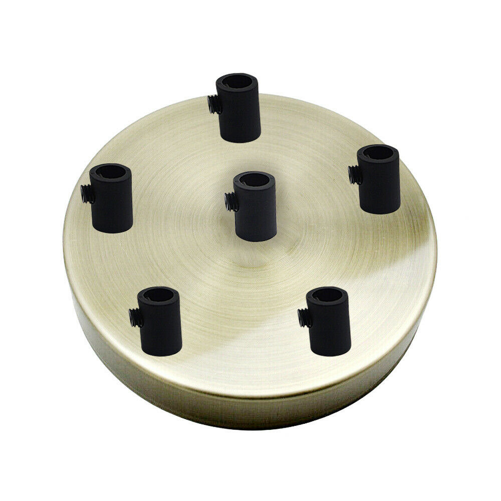 LEDSone industrial vintage 6 Outlet Green Brass Metal Ceiling Rose 120x25mm~2760