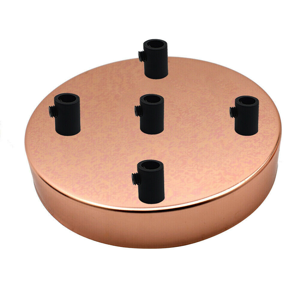 5 Outlet Rose Gold Metal Ceiling Rose 120x25mm~2806