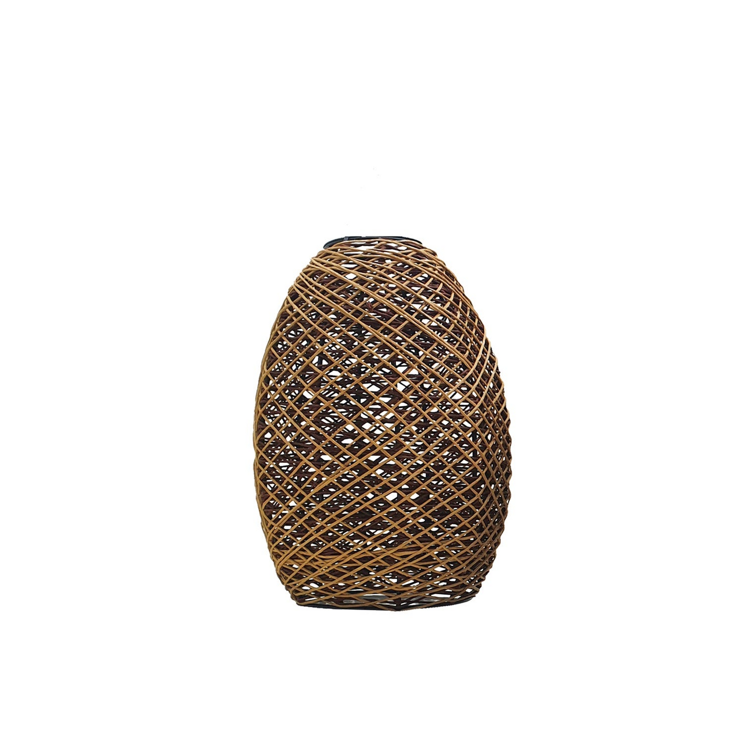 Easy Fit Lampshade Woven Design Rattan Ceiling Brown Light Shade~1968