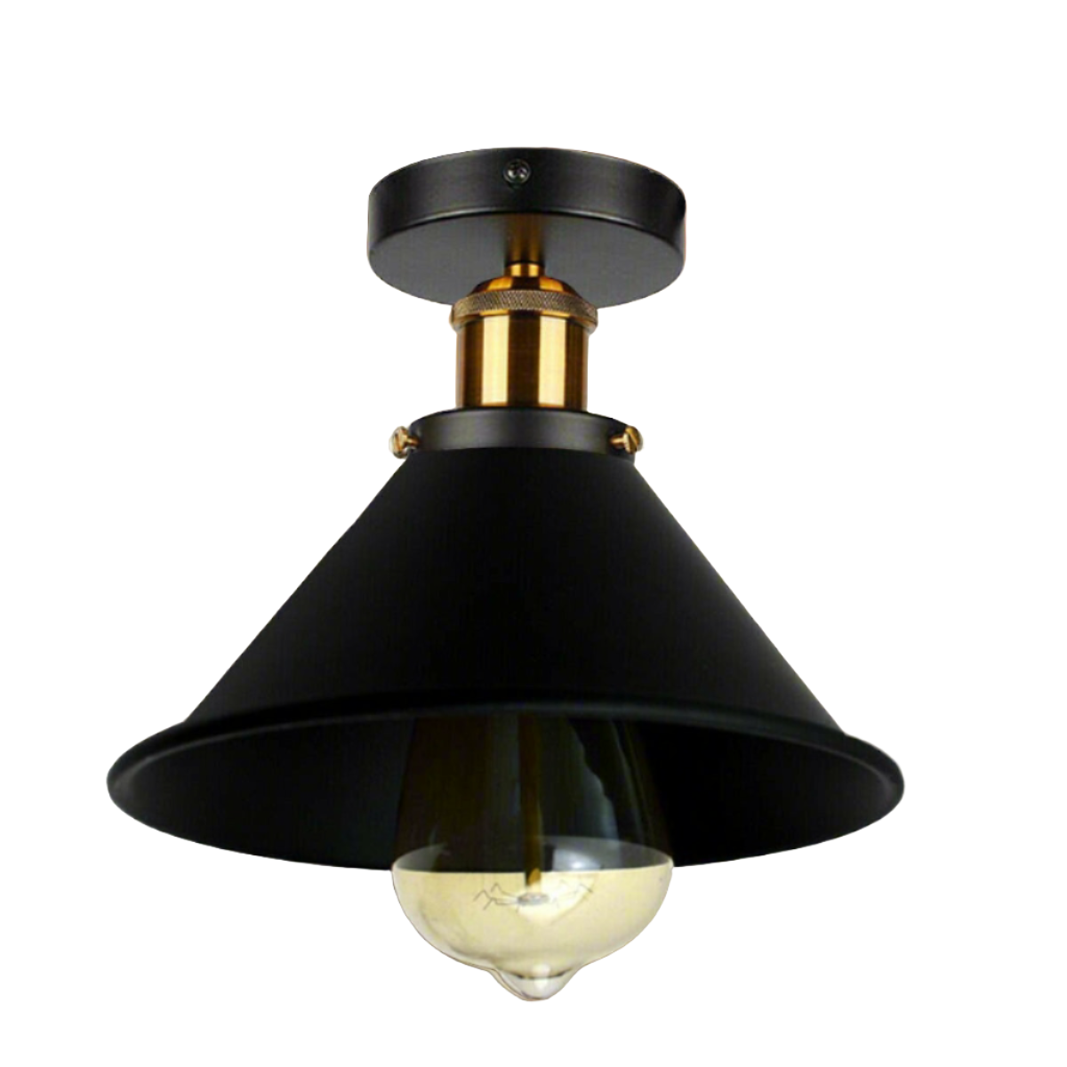 Best Semi Flush Mount Ceiling Light Black & Gold~2330