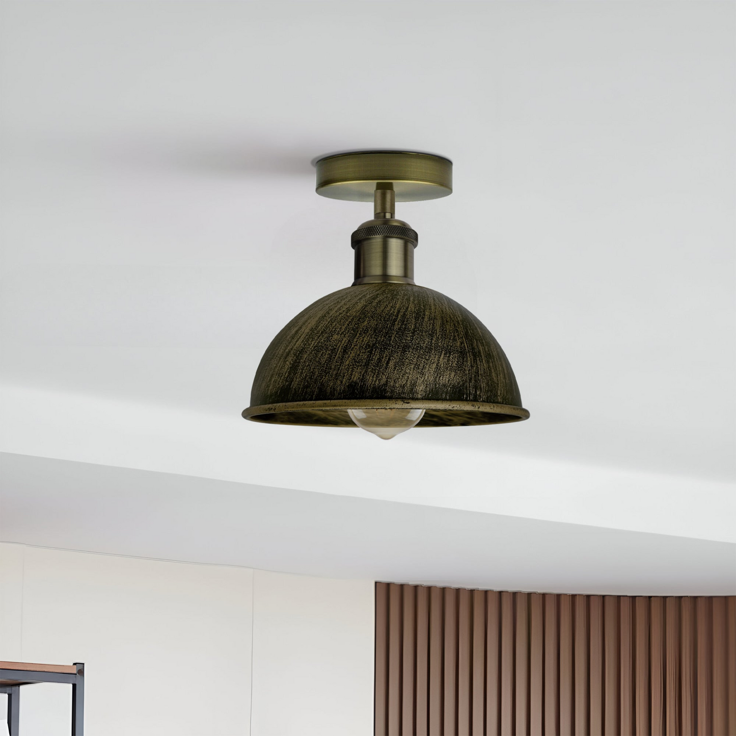 Retro Ceiling Light Shades In Brushed Brass~1784