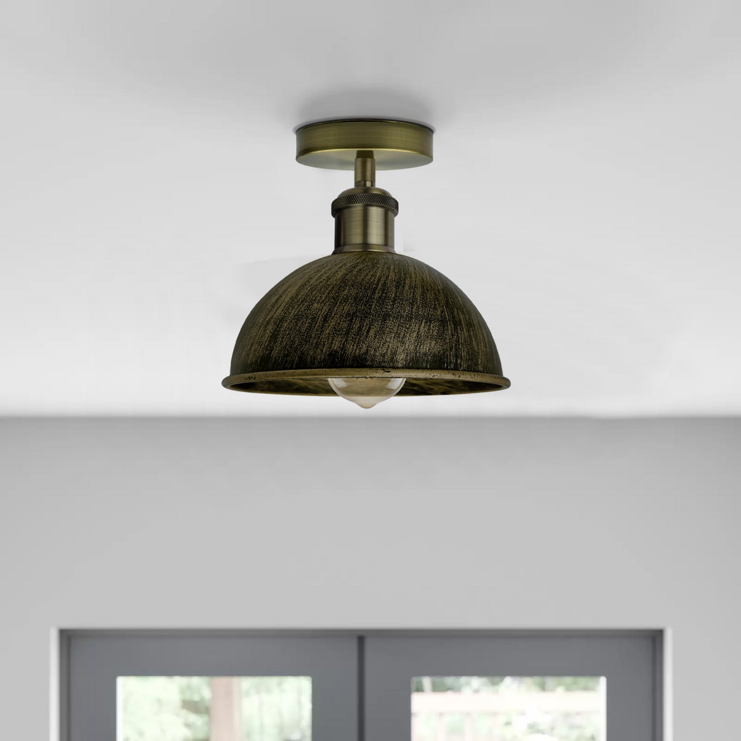 Retro Ceiling Light Shades In Brushed Brass~1784