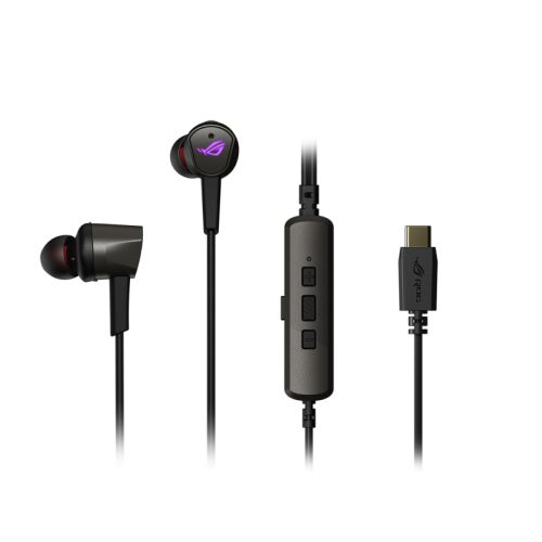 Asus ROG Cetra II Gaming In-Ear Earset, USB-C, Noise Suppression Microphone, Active Noise Cancellation, RGB Lighting, Carry Case