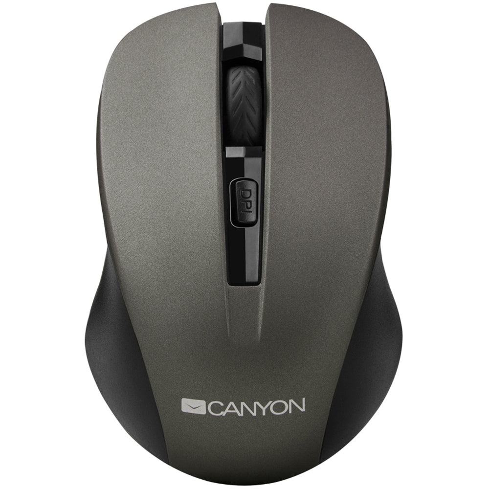 Canyon Comfort Wireless 4 Button Optical Mouse With Switchable DPI in Grey - CNE-CMSW1G