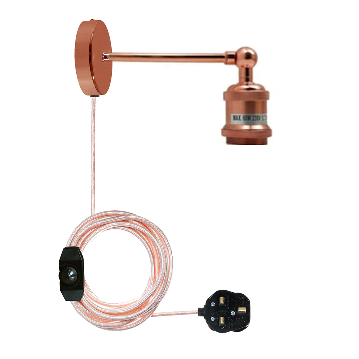 Wall Plug-in lights Vintage Wall Sconce Lamp Rose Gold ~1453