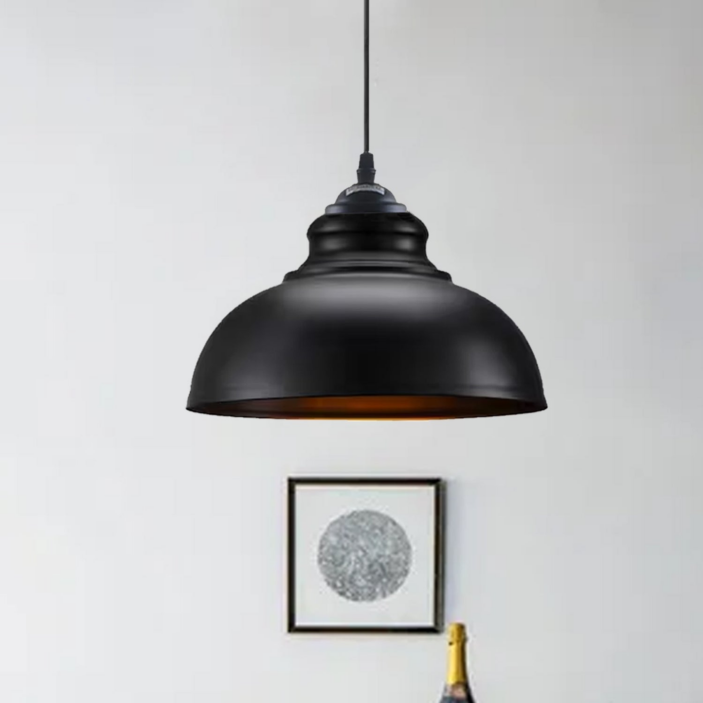 Modern Black Pendant Light Curvy Ceiling Hanging Lights~1510