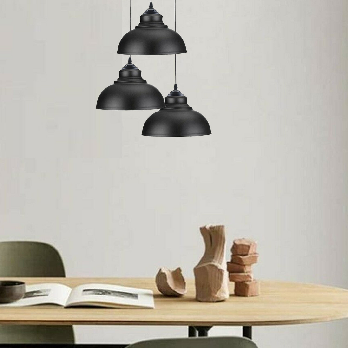 Modern Black Pendant Light Curvy Ceiling Hanging Lights~1510