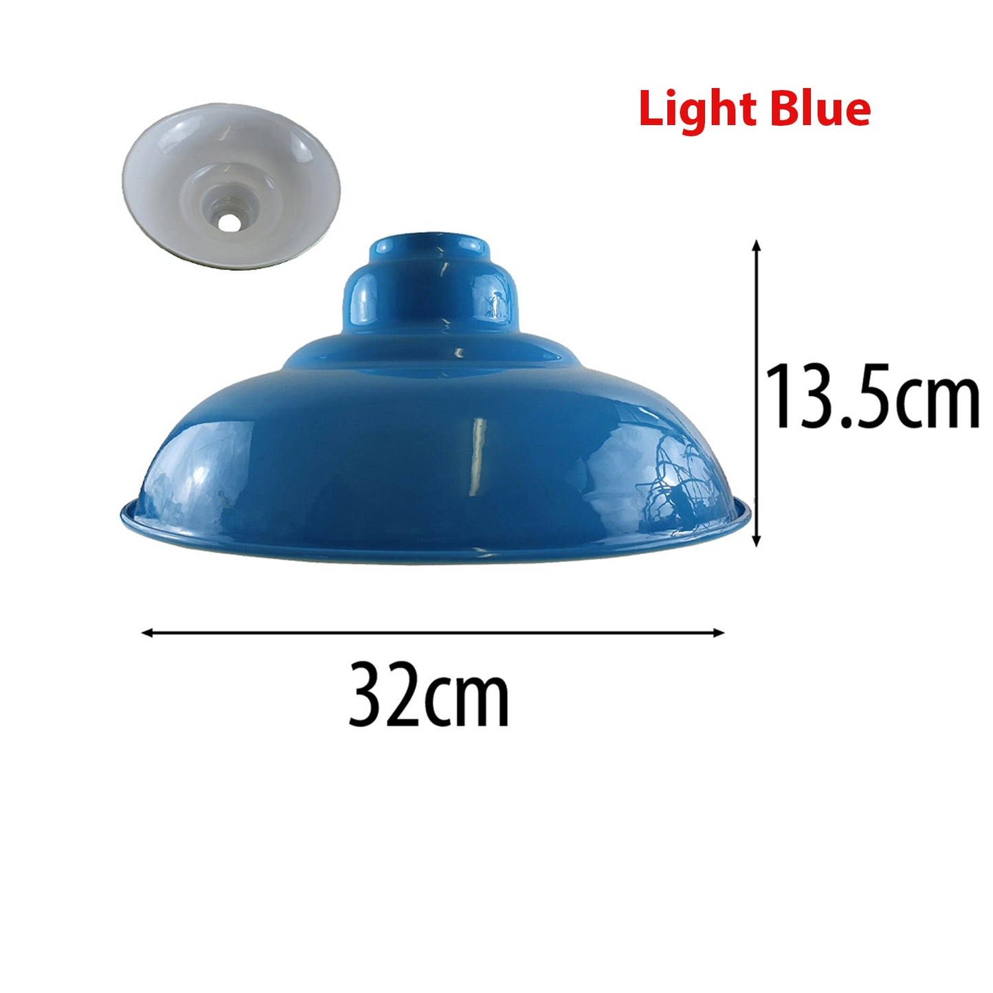 Light Blue Lamp Shade Gloss Modern Metal Light Shade~1087