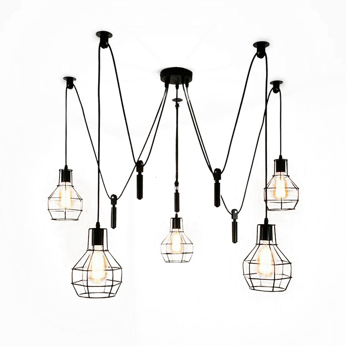 Industrial Five Way Spider Pendant Light ~2488