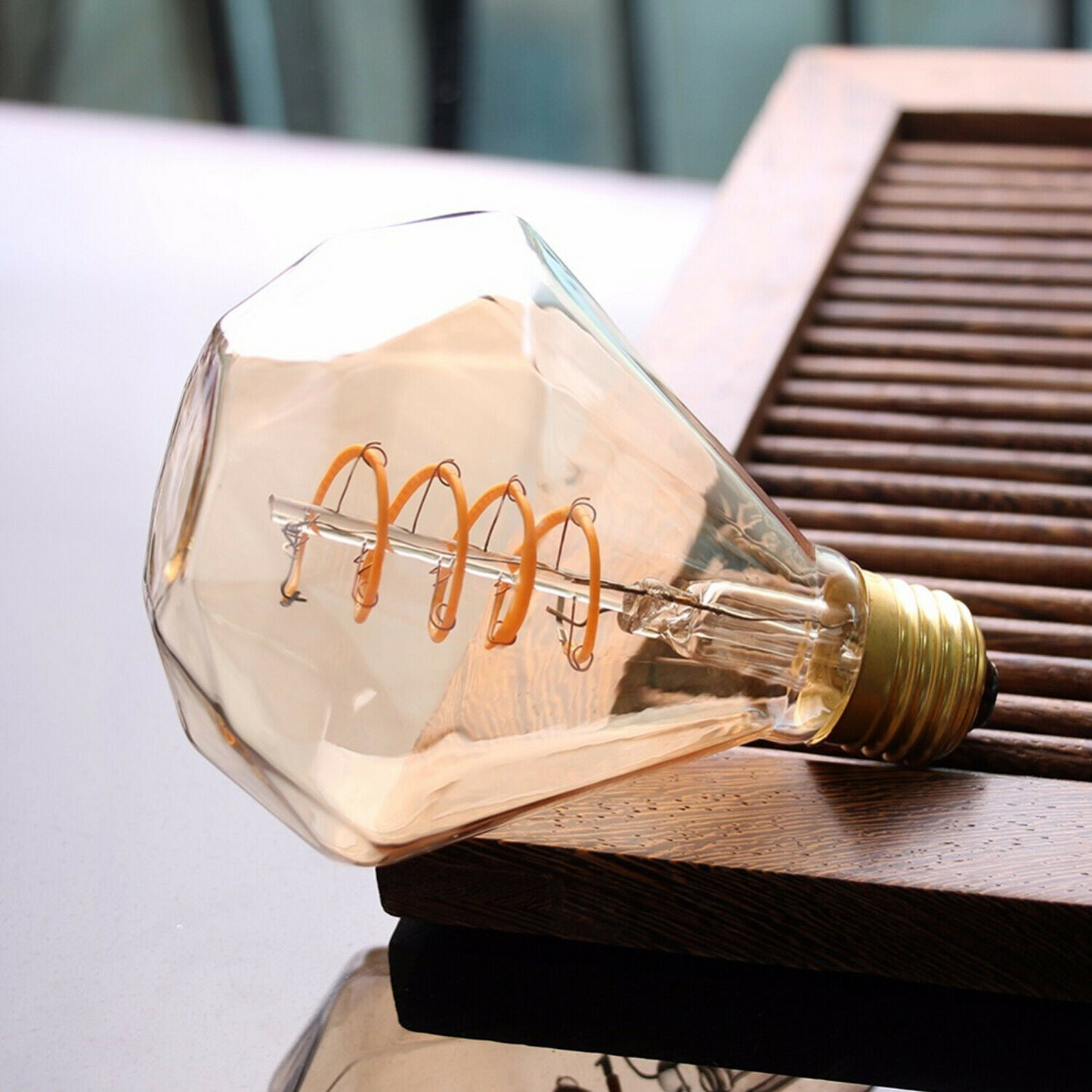 LED Light Bulb Dimond E27 4W Filament Glass Warm White~1043