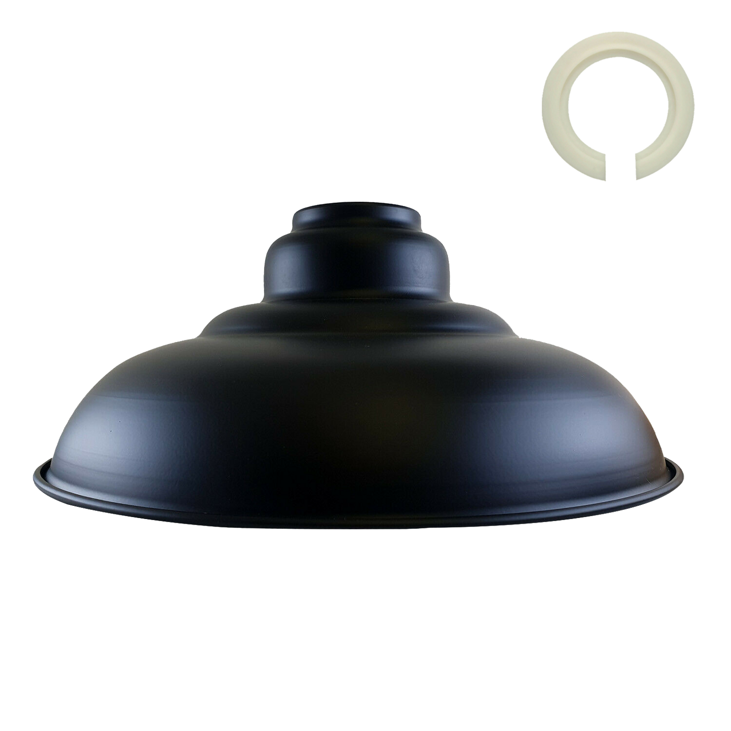 Black Colour Gloss Modern Metal Indoor Home Light Lampshade~1083