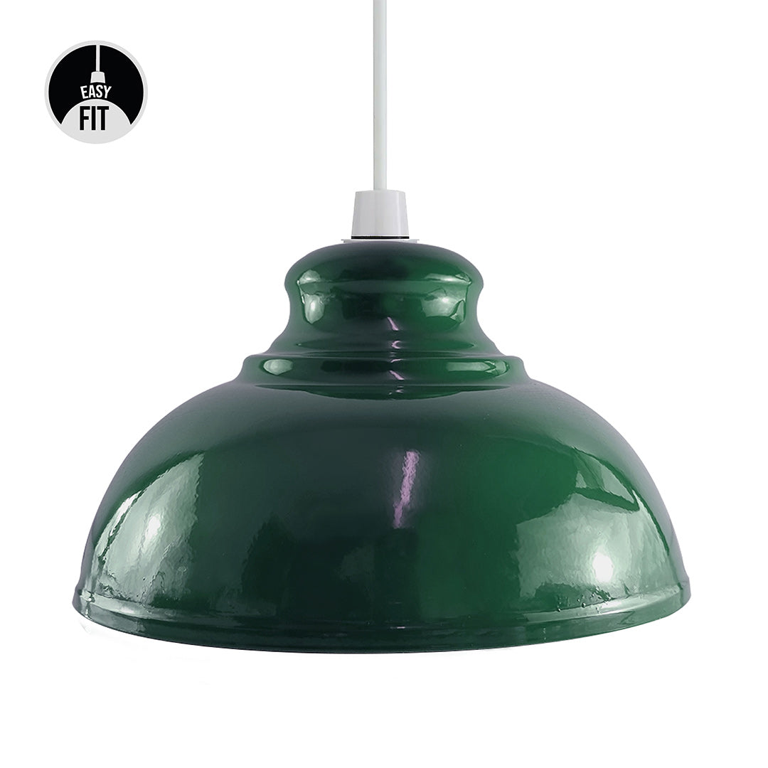 Green Retro Metal Pendant Lampshade Ceiling Light Shade Easy Fit ~2084