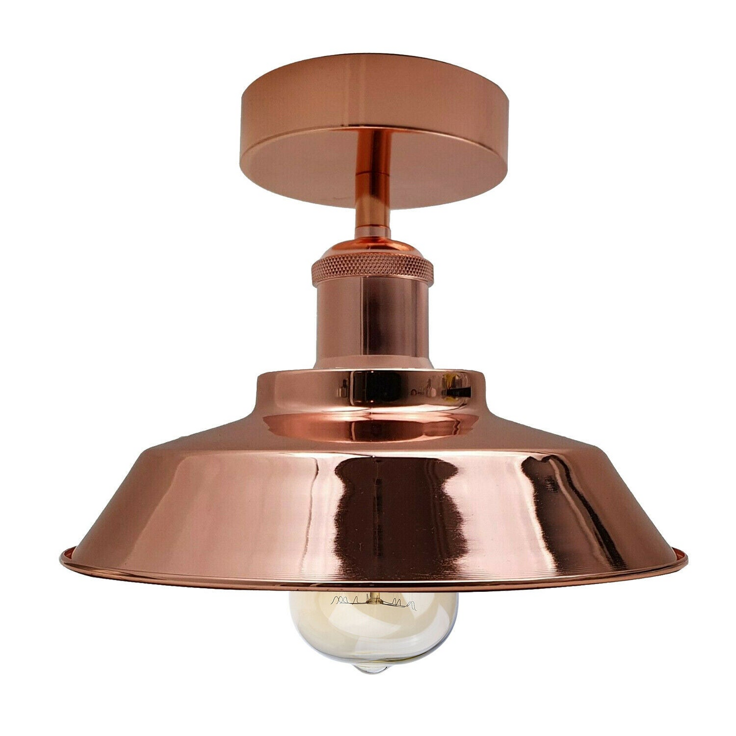Ceiling Light Retro Flush Mount Ceiling Lamp Shade Fitting Rose Gold~1928