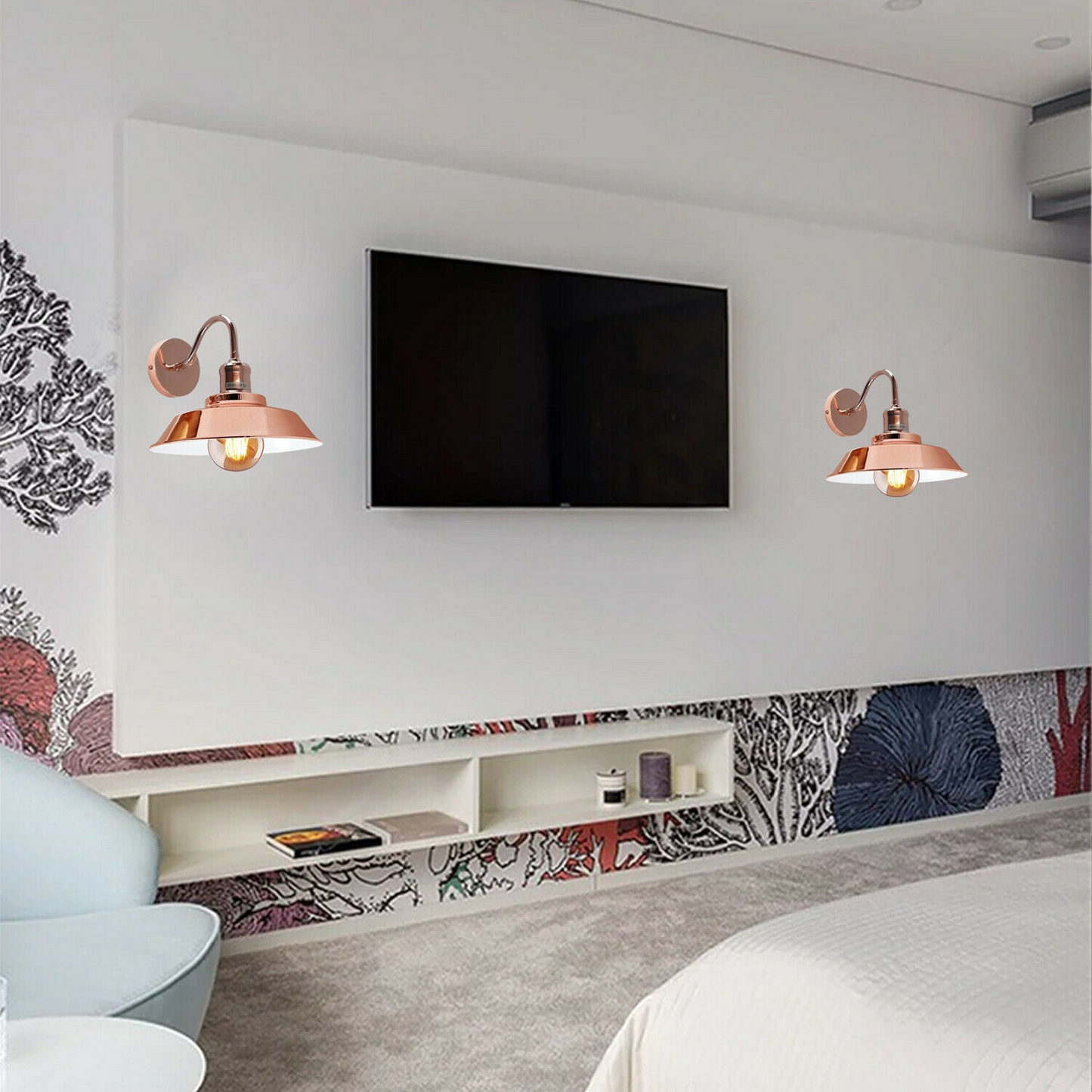 Luxury Rose Gold Wall Lights for Modern Homes~1742