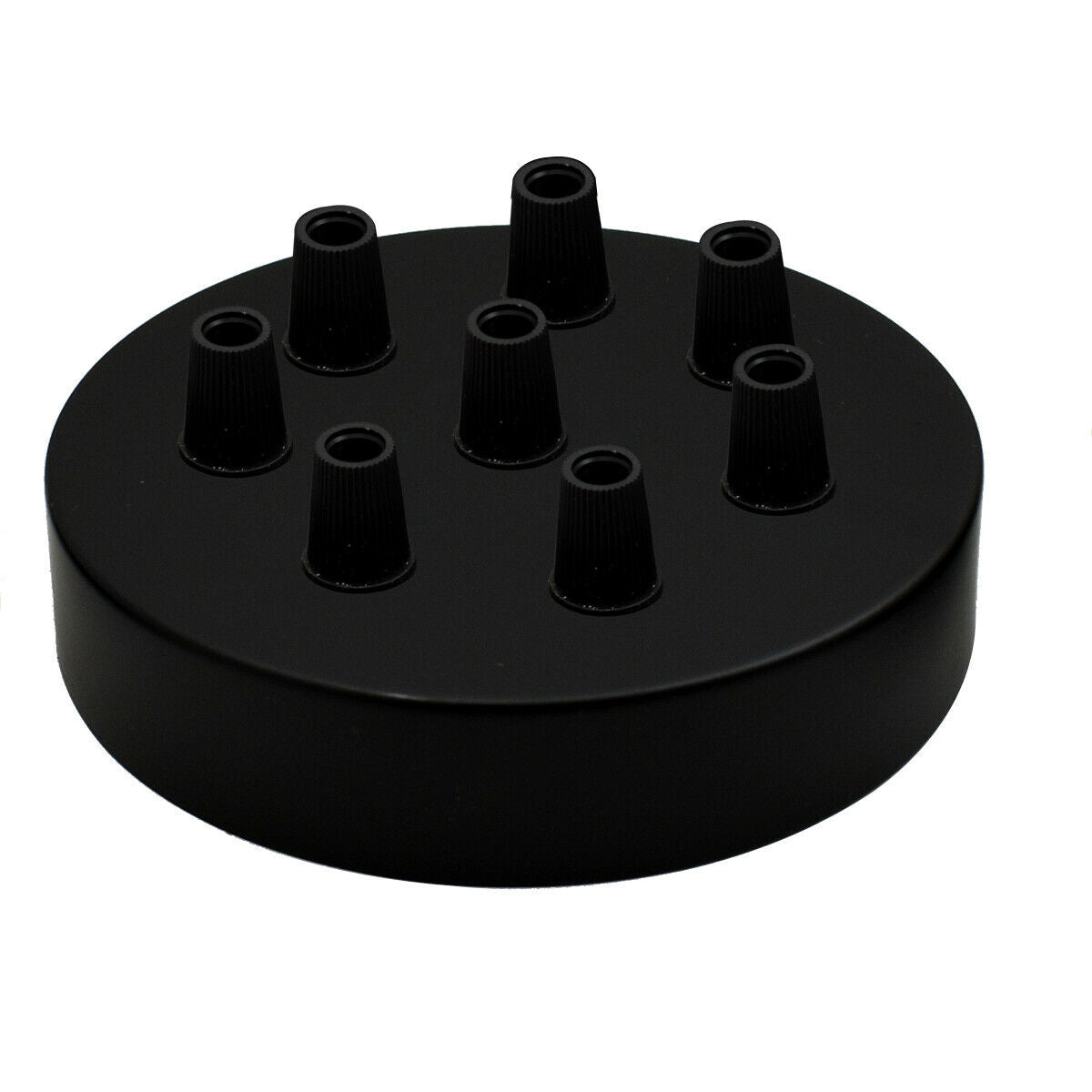 LEDSone industrial Vintage 8 Outlet Black Metal Ceiling Rose 120x25mm~2776