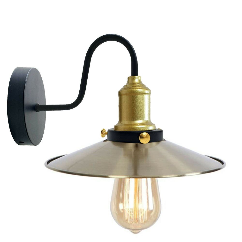 Green Brass Wall Light Lampshade Modern Industrial Wall Lamp~1576