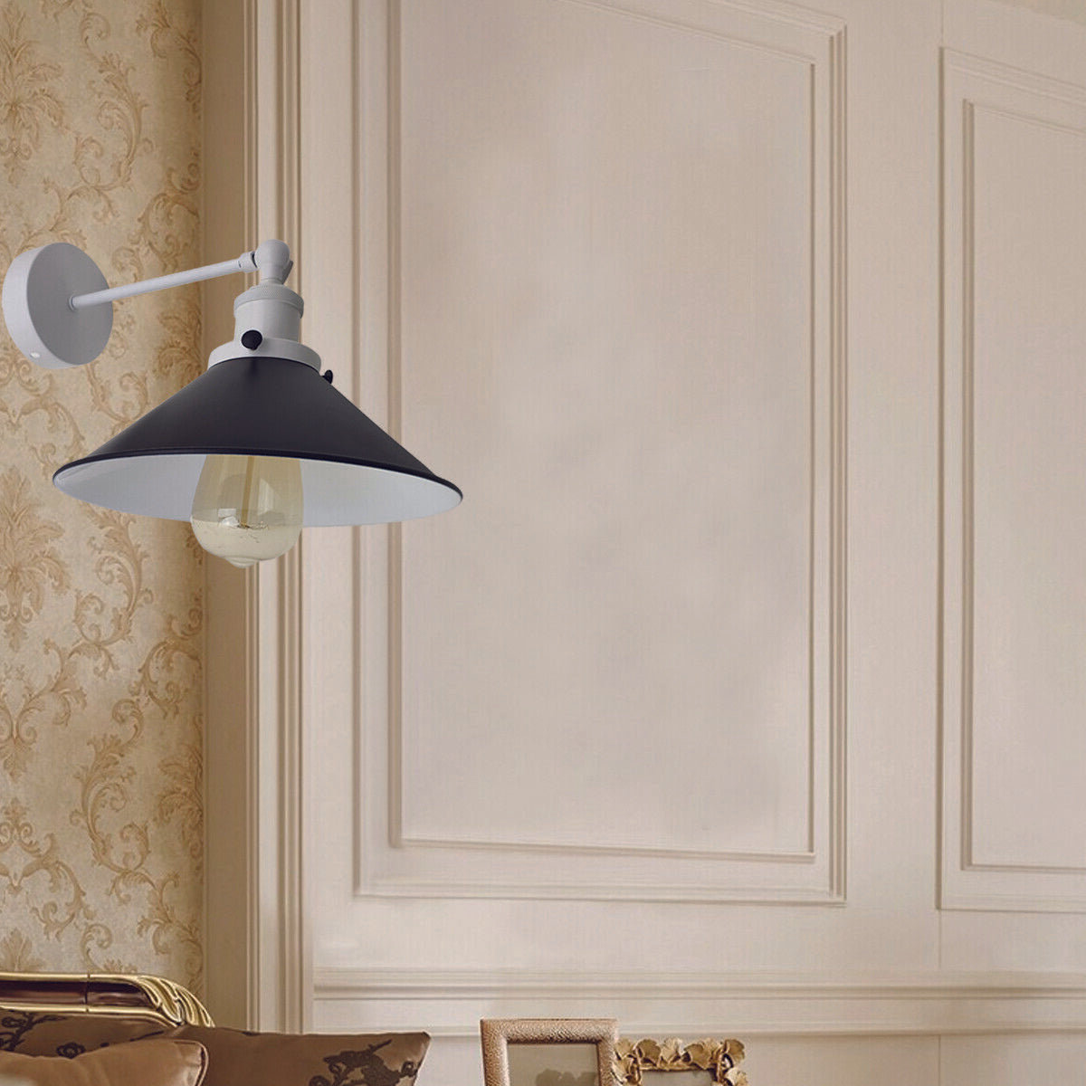 Adjustable Black Wall Sconces Lamps and White~2564