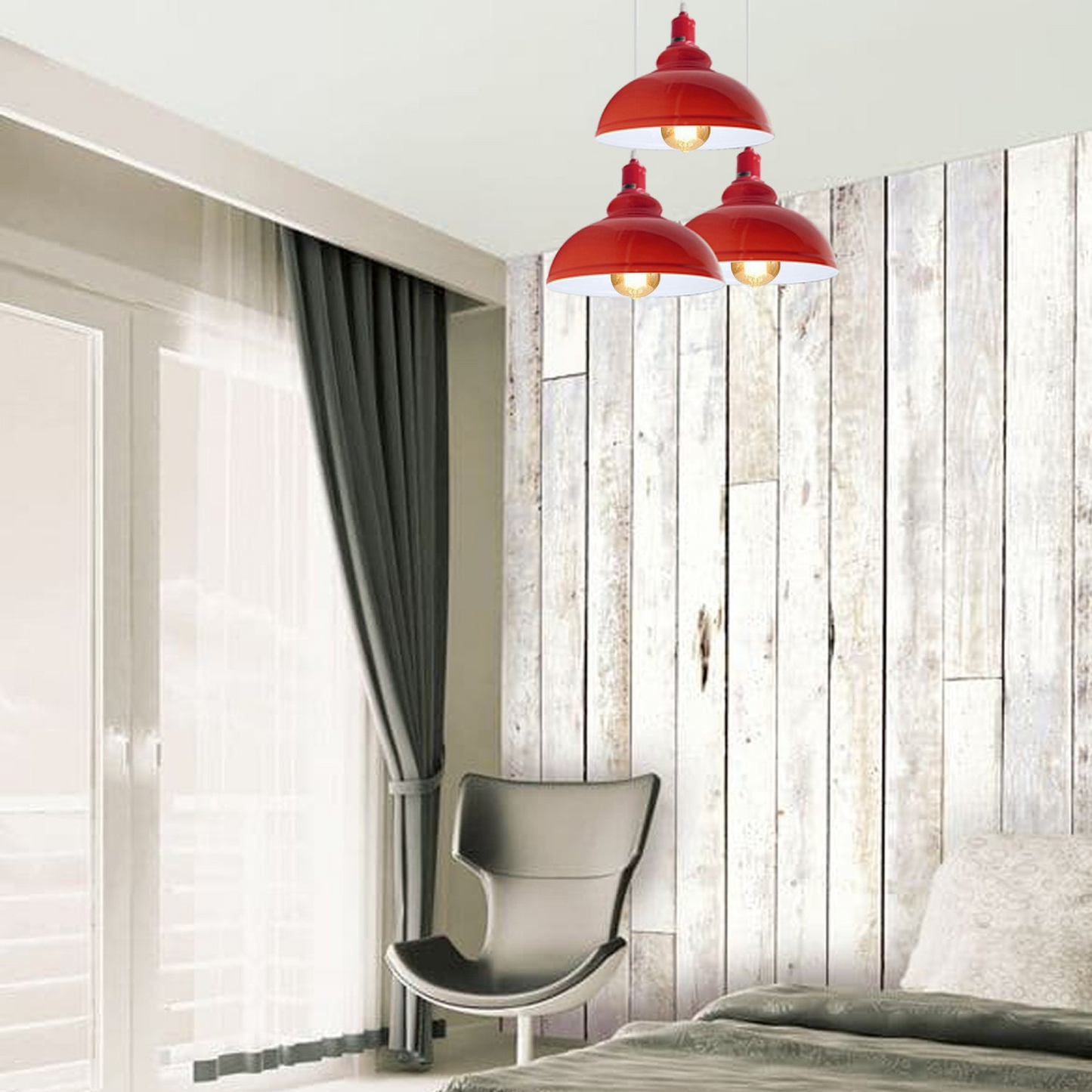 Industrial Retro Pendant Light Shade Suspended Ceiling Lights Style Metal Lamp~1505