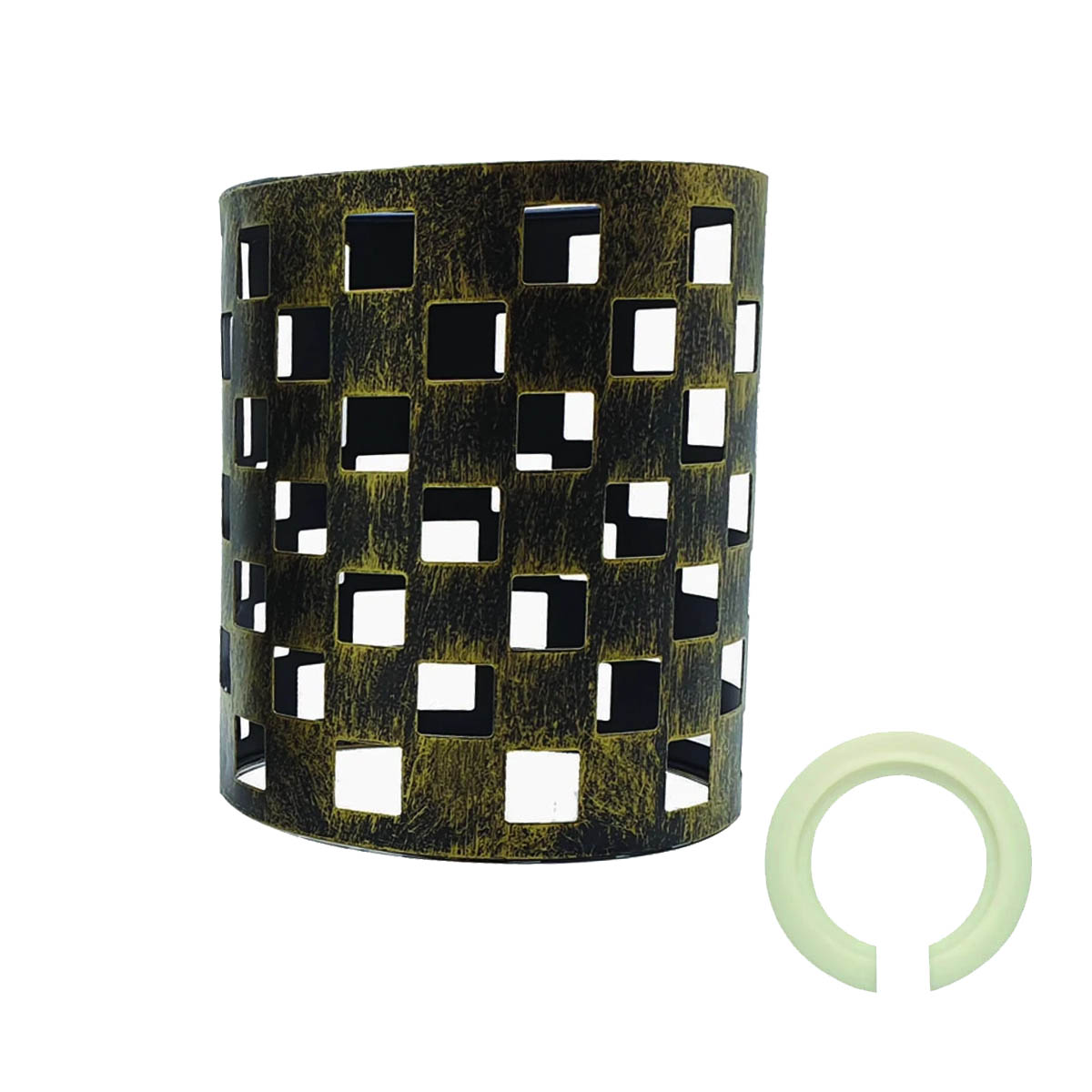 Metal Pattern Vintage Lamp Wire cage Brushed Brass Lamp Light~2008