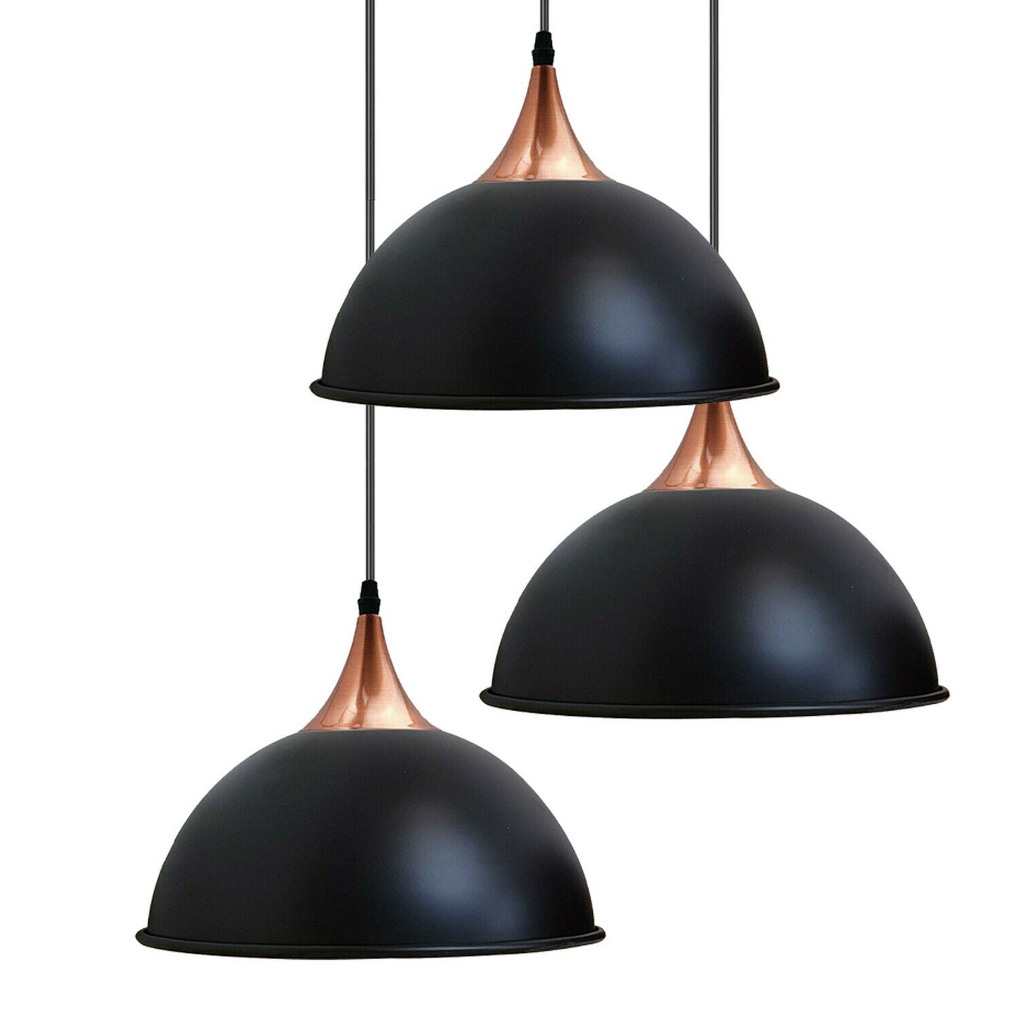 Vintage Metal Dome Pendant Lights Industrial Lighting Rustic Black~1632