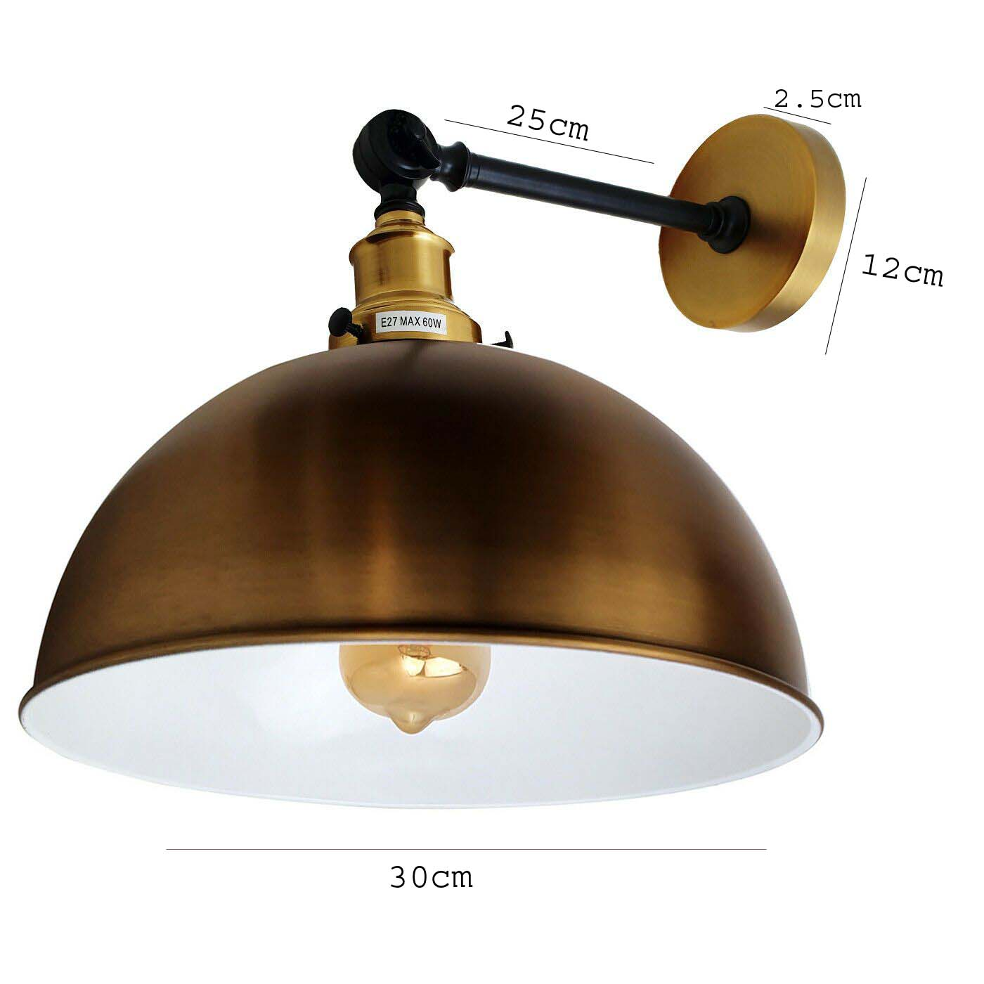 Vintage Style Adjustable Yellow Brass Wall Lights Sconce Lamp Fitting Kit~2474