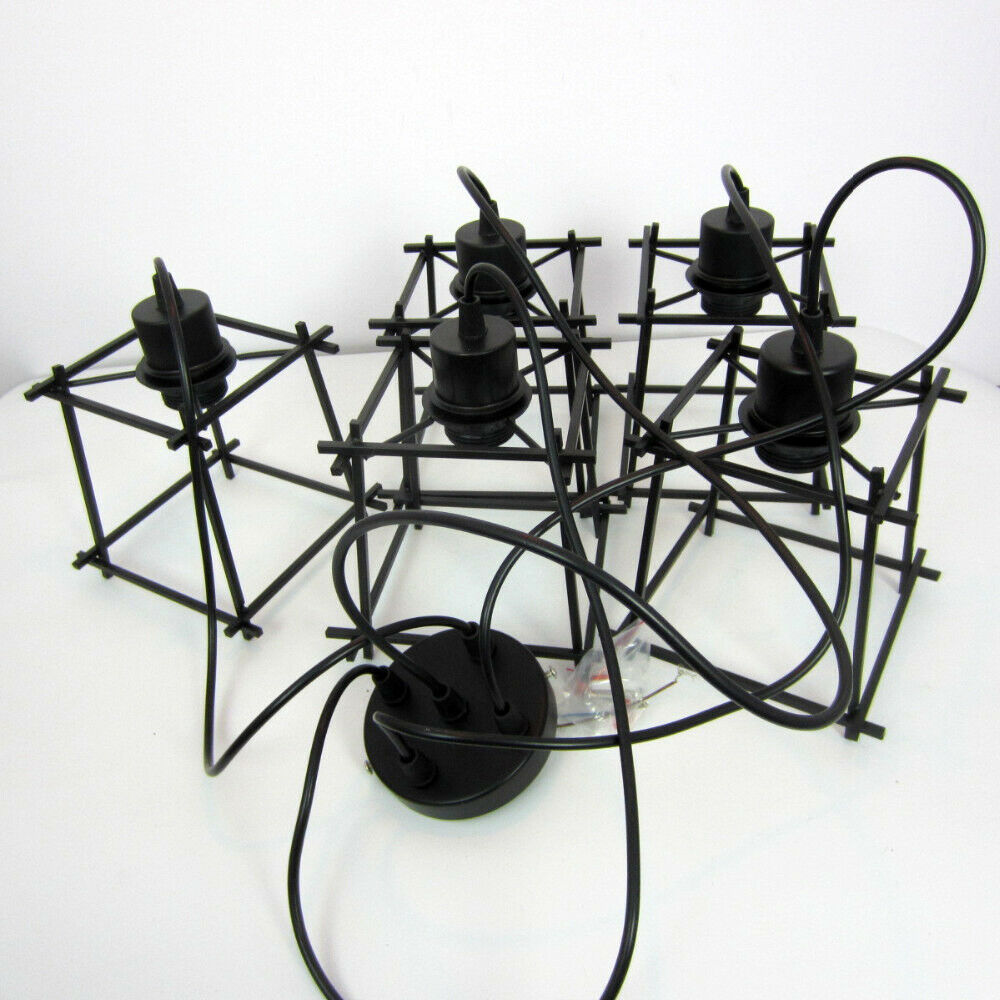 Vintage Industrial Retro Ceiling Light Cage Loft Chandelier Pendant Light Lamp~2143