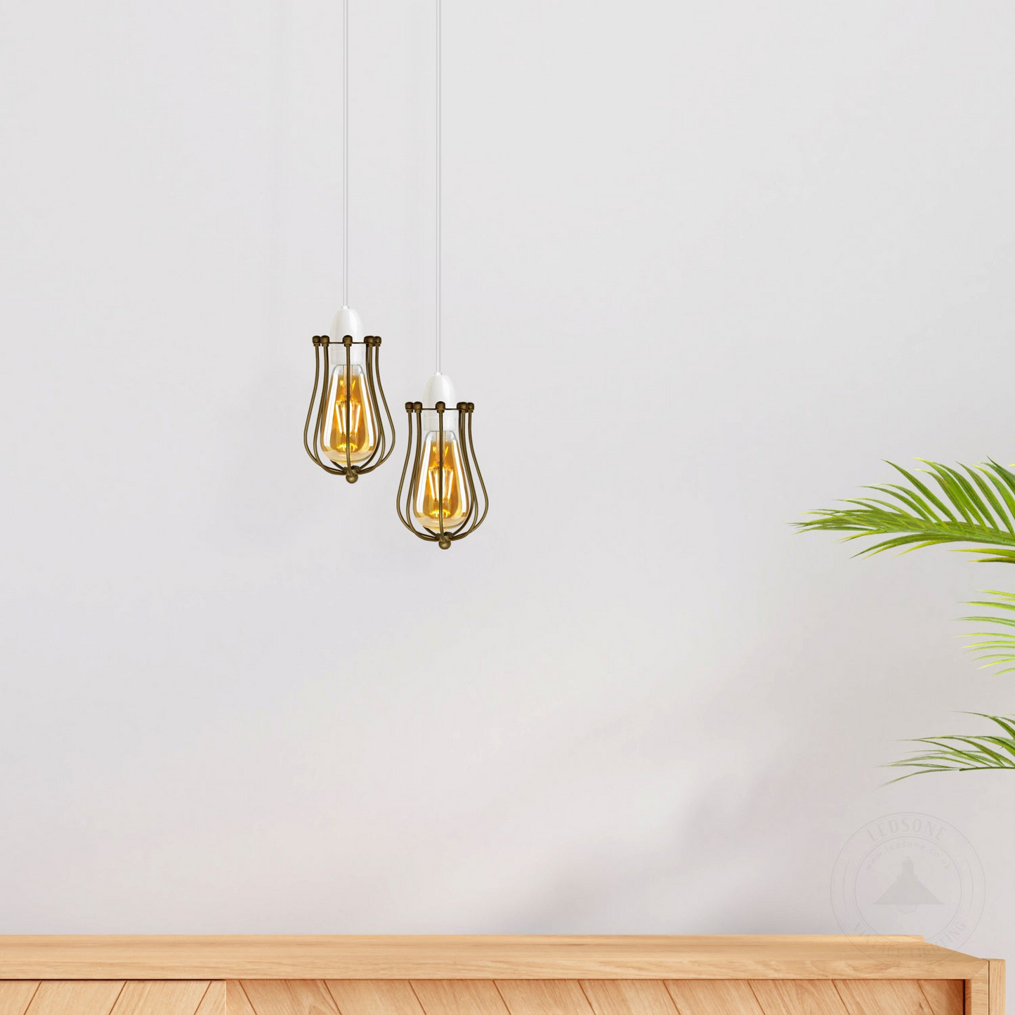Balloon Design Metal Gold Wall Easy Fit Hanging Cage~2441