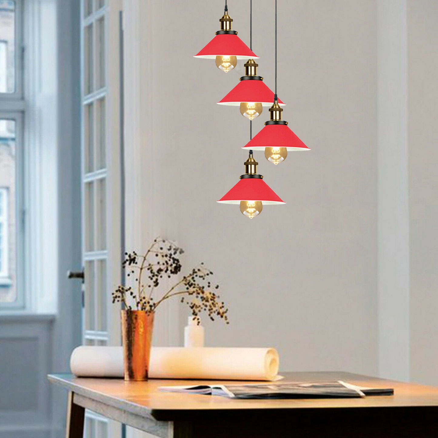 Modern Industrial Lampshade Chandelier Ceiling Pendant Light Pub Restaurant Lamp~1567