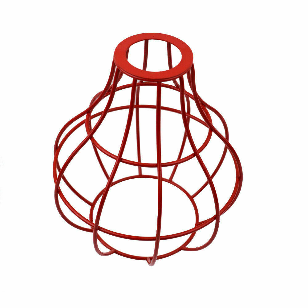 Rustic State Industrial Vase Shape Red Wire cage~2848