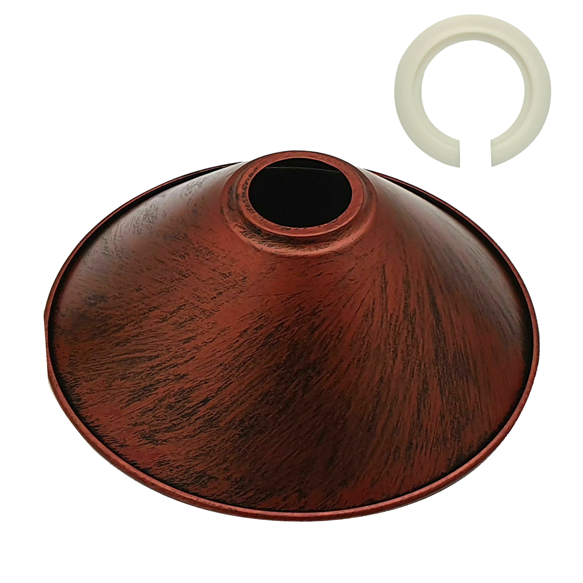 Modern Rustic Red Colour Metal Easy Fit Cone Shape Lampshade~1095