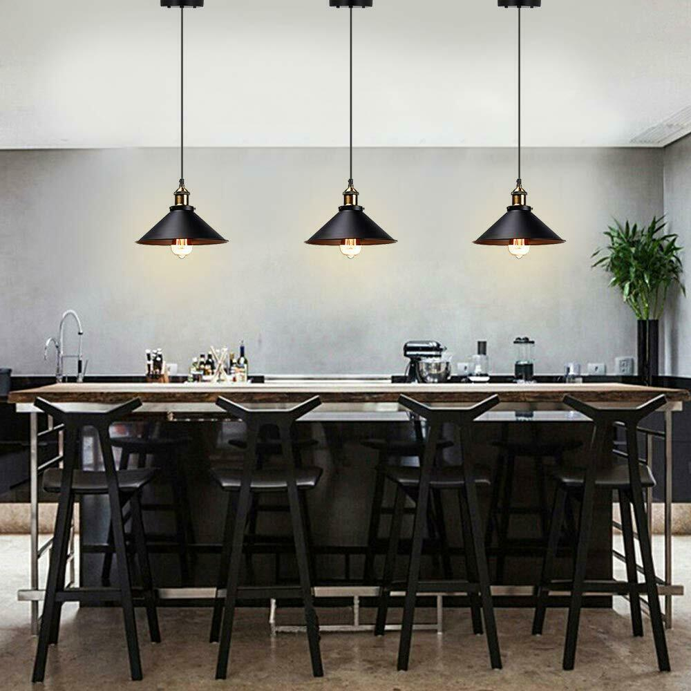 LEDSone industrial Vintage Retro Black Metal Cone Pendant Lighting ~2819
