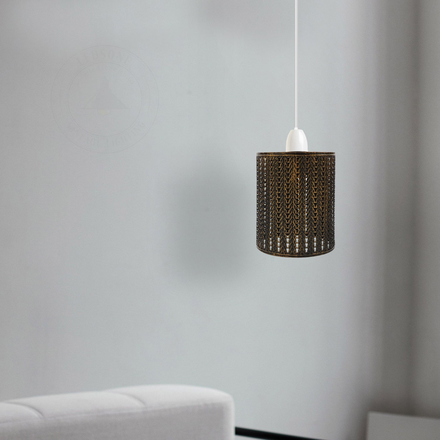 Brushed copper Vintage metal wire cage lamp shade~2005
