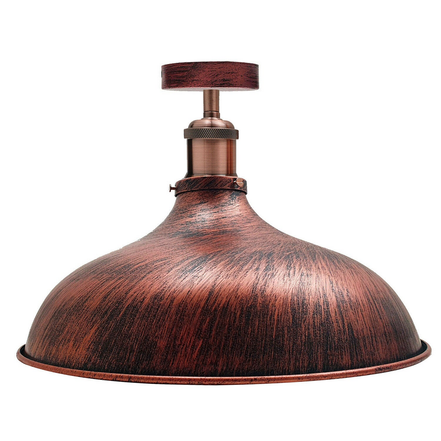 Rustic Red Modern Vintage Flush Mount Brass Black Scone Ceiling Light Shade~1783