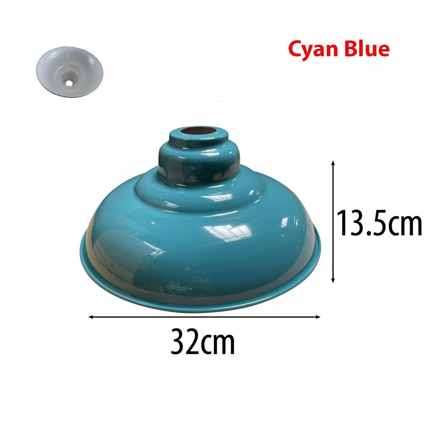 Cyan Blue Gloss Modern Metal Indoor Home Light Lampshade~1084