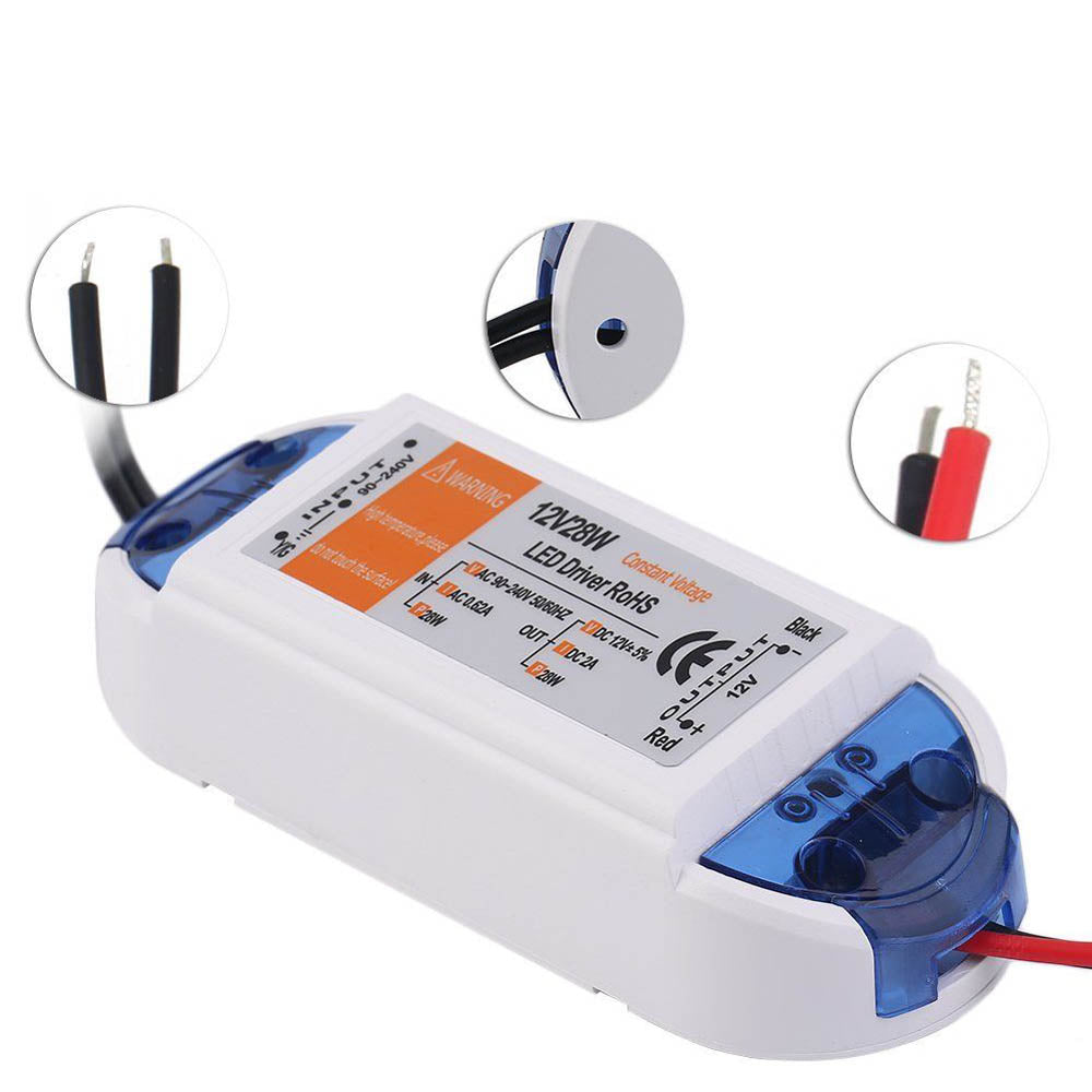 28W Compact LED Driver AC 240V to DC12V Power Supply Transformer~3279