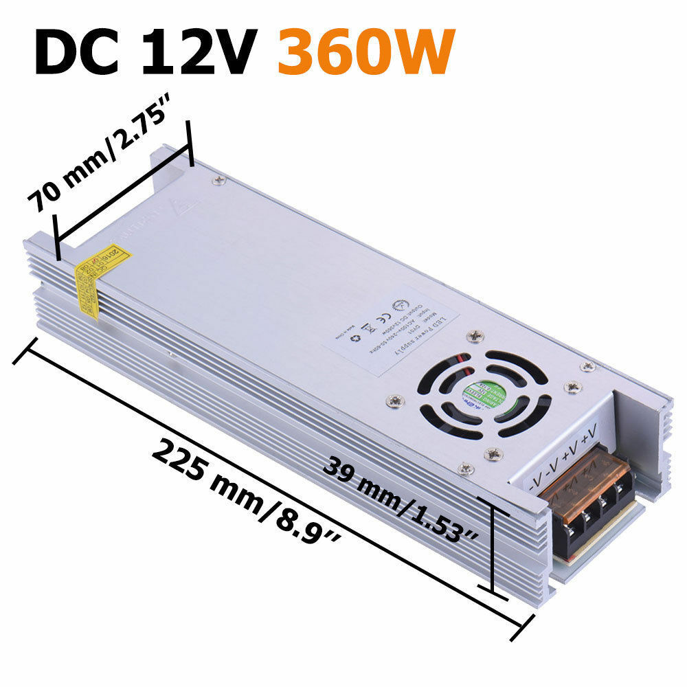 DC12V 360W 30Amp IP20 Mini Constant Voltage LED Transformer~3324