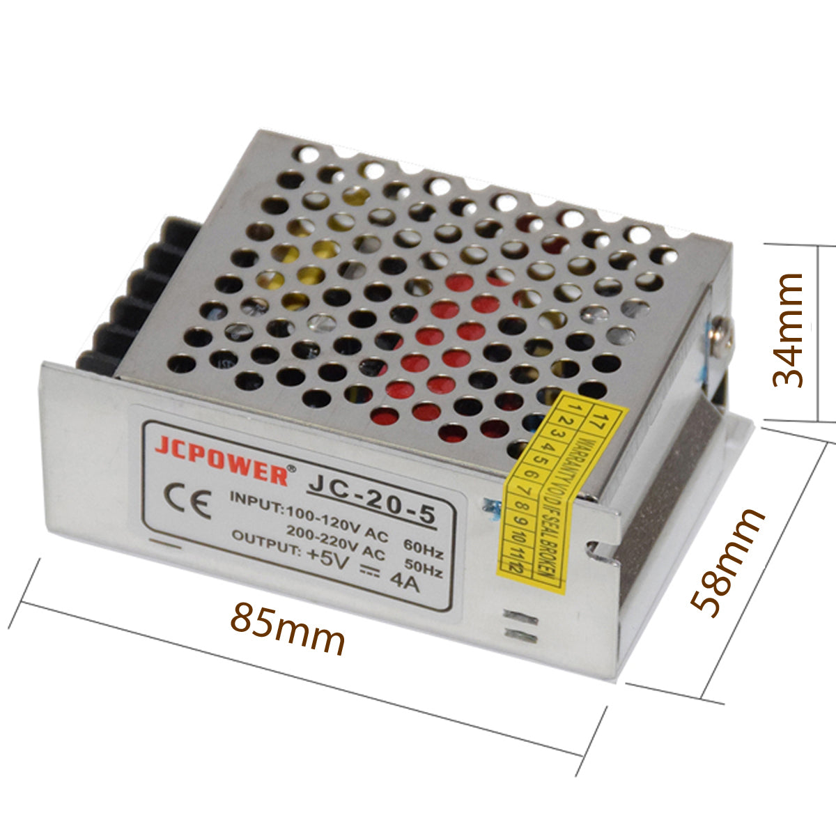 DC 5V 4A 20W Power Supply Switch AC 110V/220V Switching Converter ~ 3286