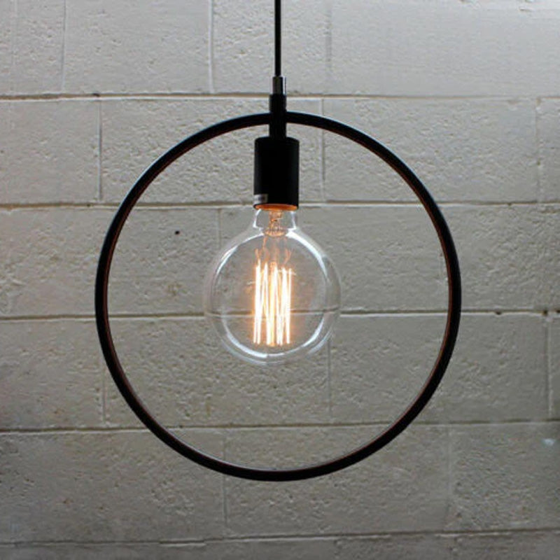 Kitchen Lights Black Metal over table~3181