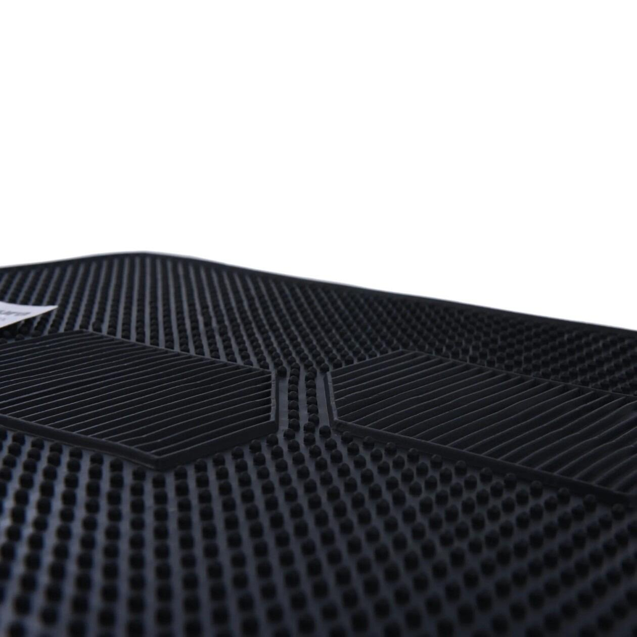 Universal Single Rectangular Rubber Car Mat - Anti-Slip & Weather-Resistant